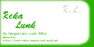reka lunk business card